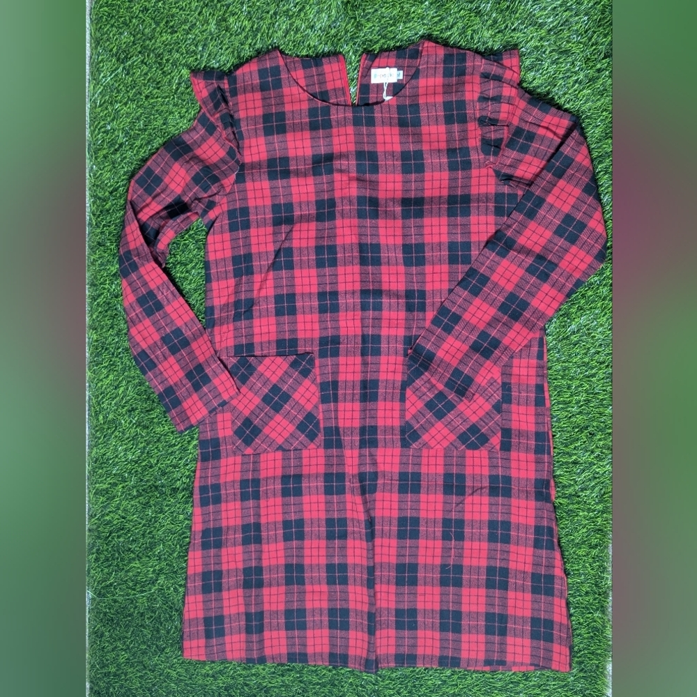 Red and Black Plaid Dress By POPOPIE